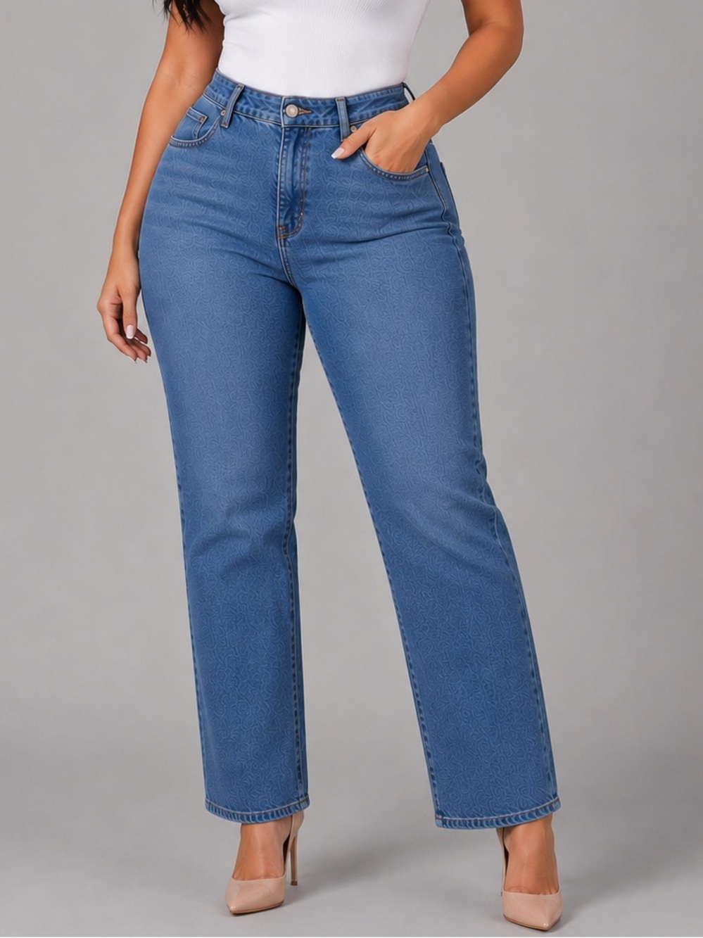 Good American Good Curve Straight Women’s Size 18 Jeans | GCST220T in Indigo539